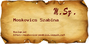 Moskovics Szabina névjegykártya